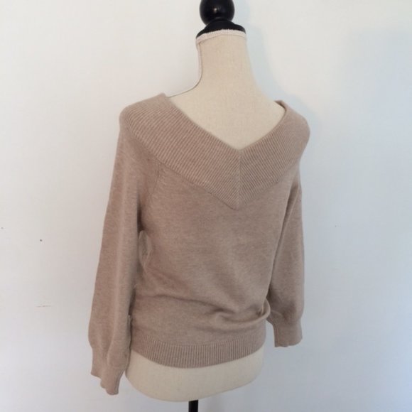 JDY Wide Neck Off Shoulder V Neck Sweater S NWT - Picture 2 of 9